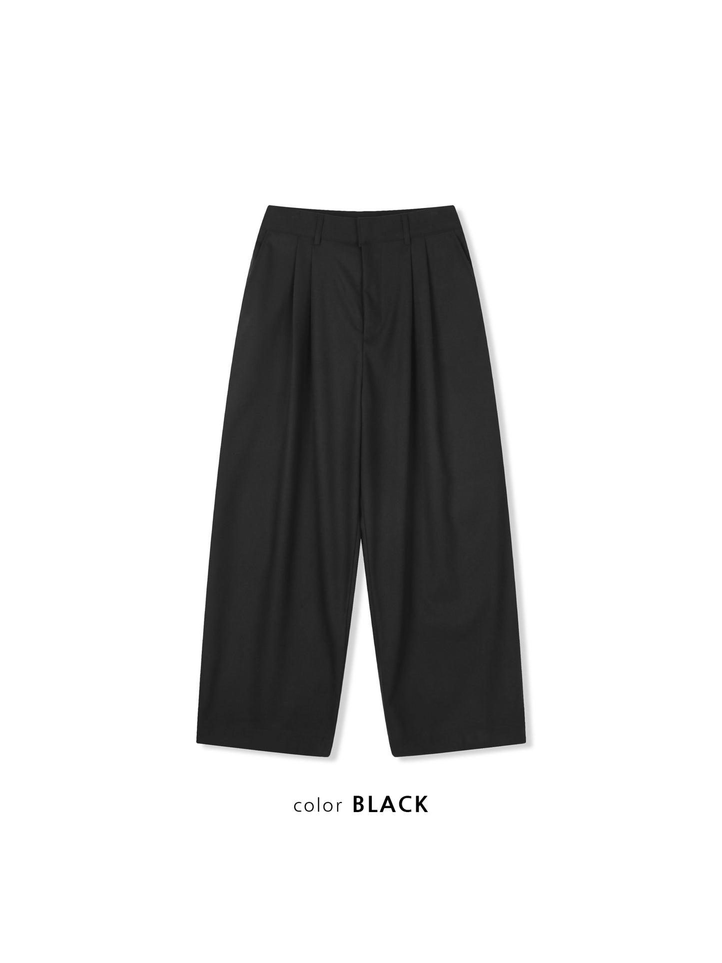 Tailored Wool Wide Slacks