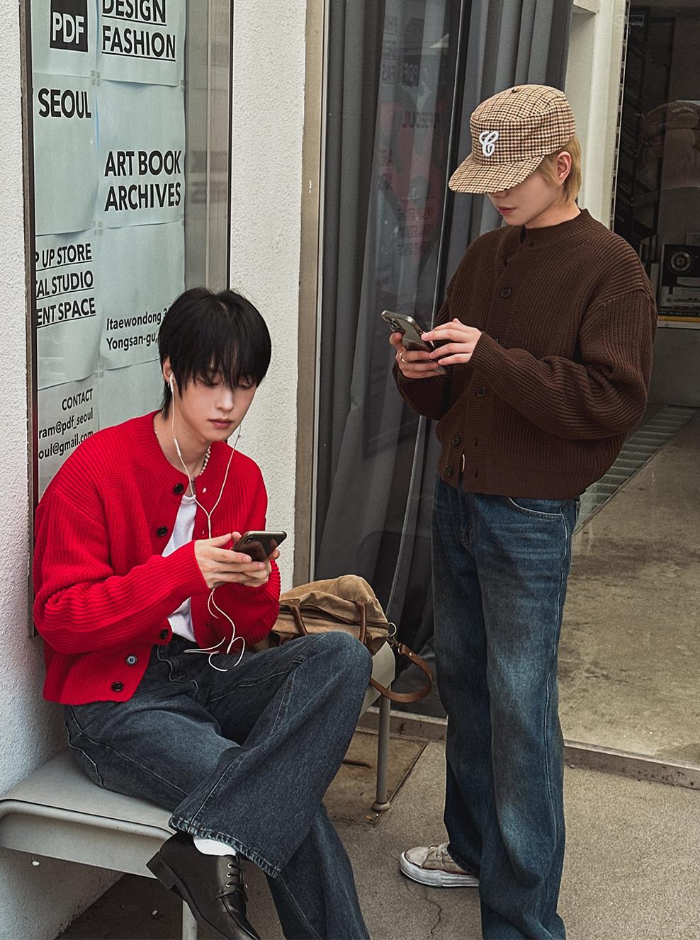 Crop Hacci Knit Cardigan