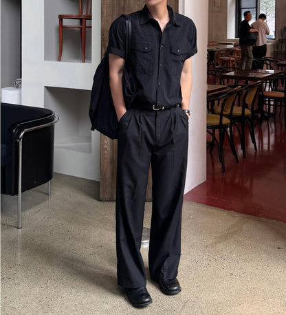 Wide Belted Slacks
