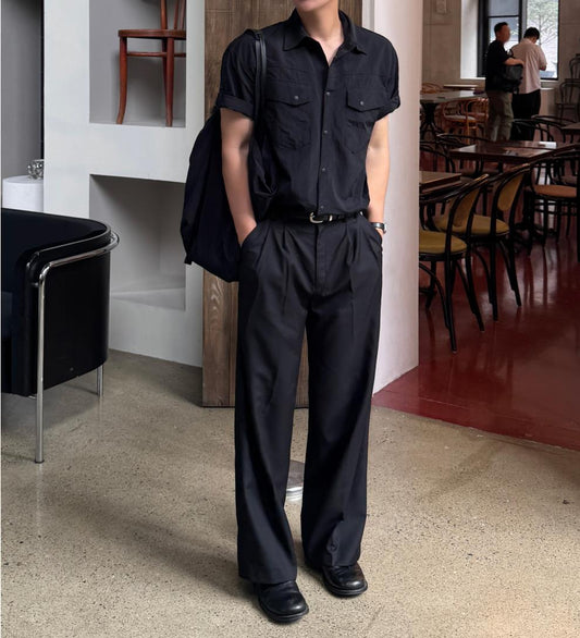 Wide Belted Slacks