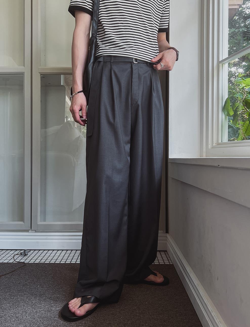 Wide Belted Slacks