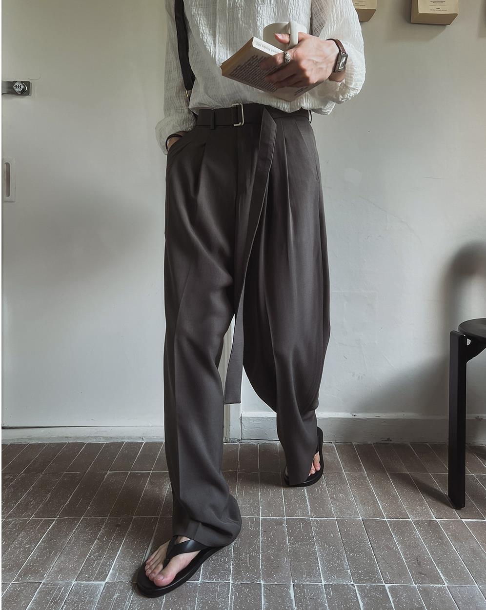 Wide Belted Slacks