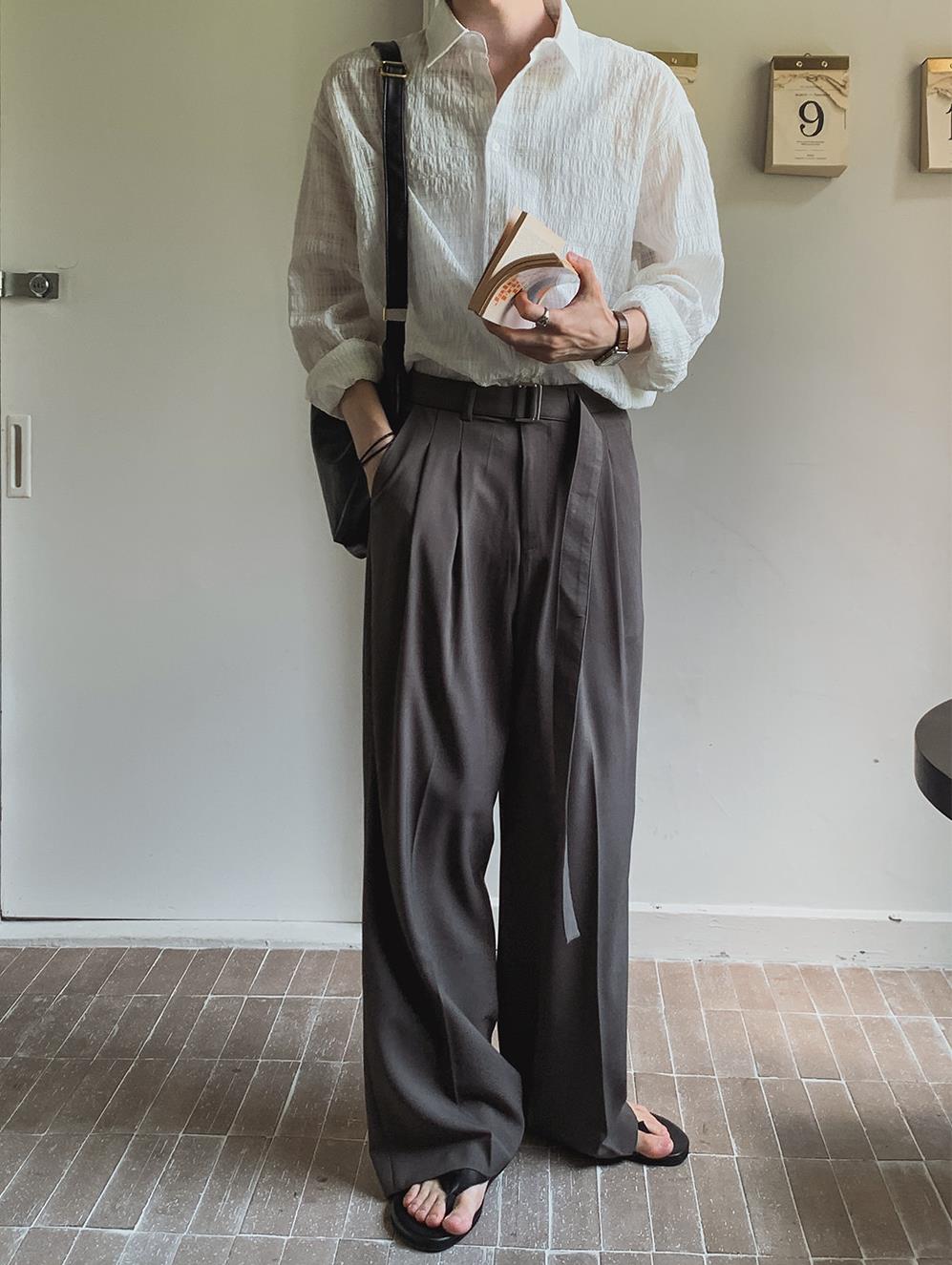 Wide Belted Slacks