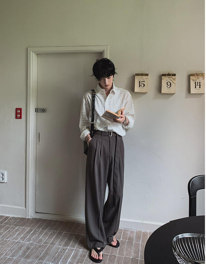 Wide Belted Slacks