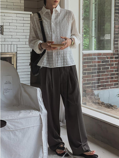 Wide Belted Slacks