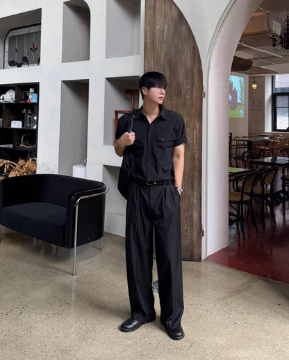 Wide Belted Slacks