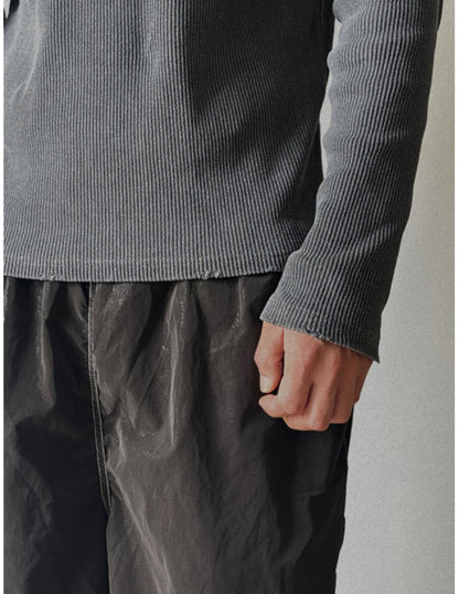 Peak Ribbed Henle Long Sleeve Tee