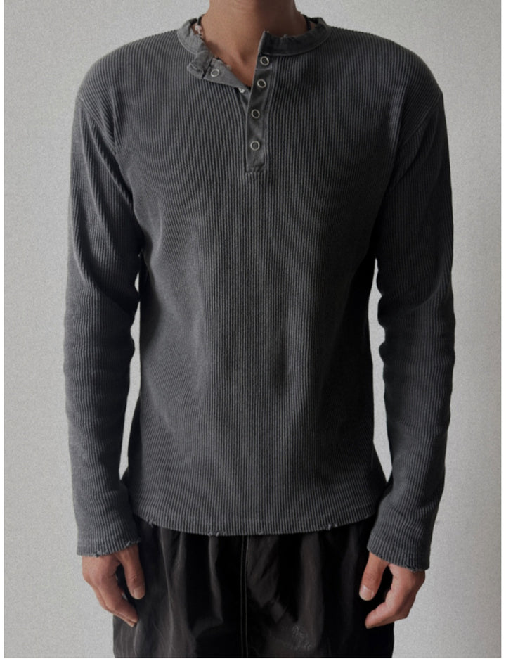 Peak Ribbed Henle Long Sleeve Tee