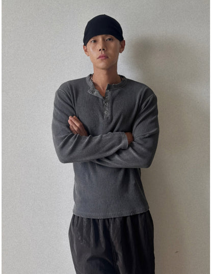 Peak Ribbed Henle Long Sleeve Tee