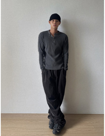 Peak Ribbed Henle Long Sleeve Tee