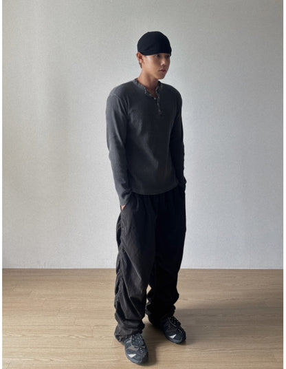Peak Ribbed Henle Long Sleeve Tee