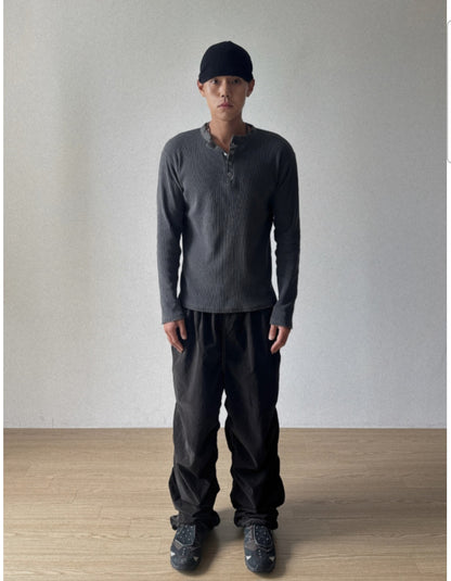 Peak Ribbed Henle Long Sleeve Tee