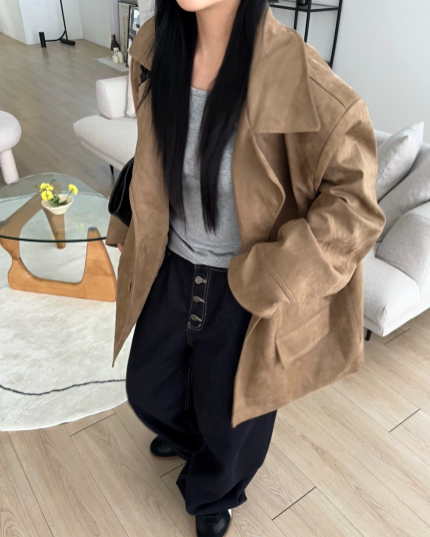 Western Suede Car Coat