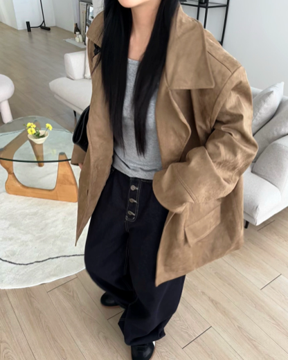 Western Suede Car Coat