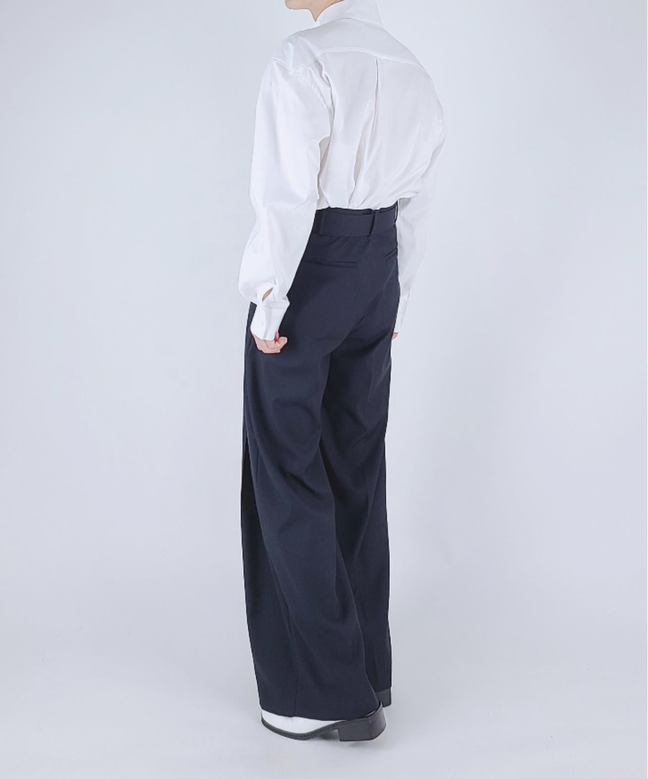 Noir Belted Wide Slacks