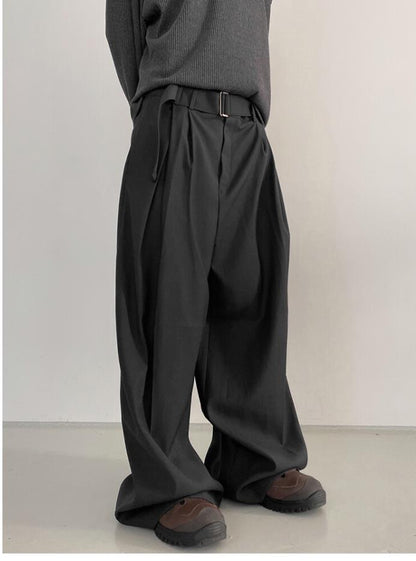 Noir Belted Wide Slacks