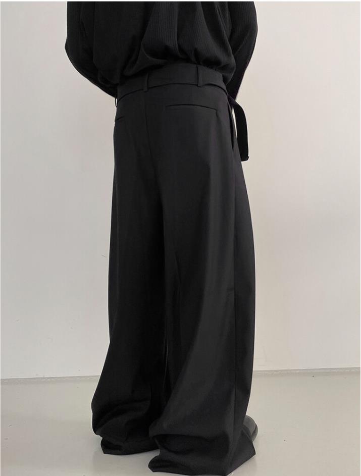 Noir Belted Wide Slacks