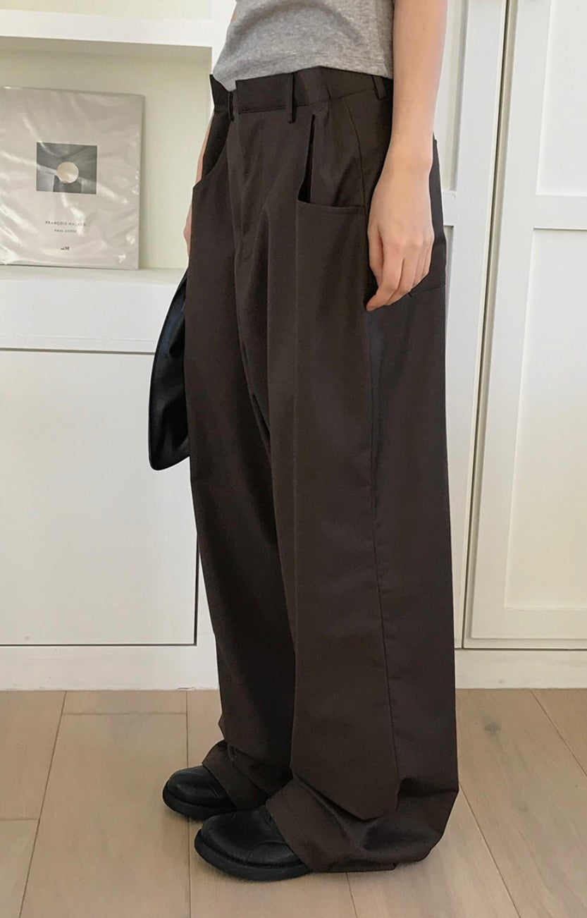 Soft Drape Pintuck Slacks