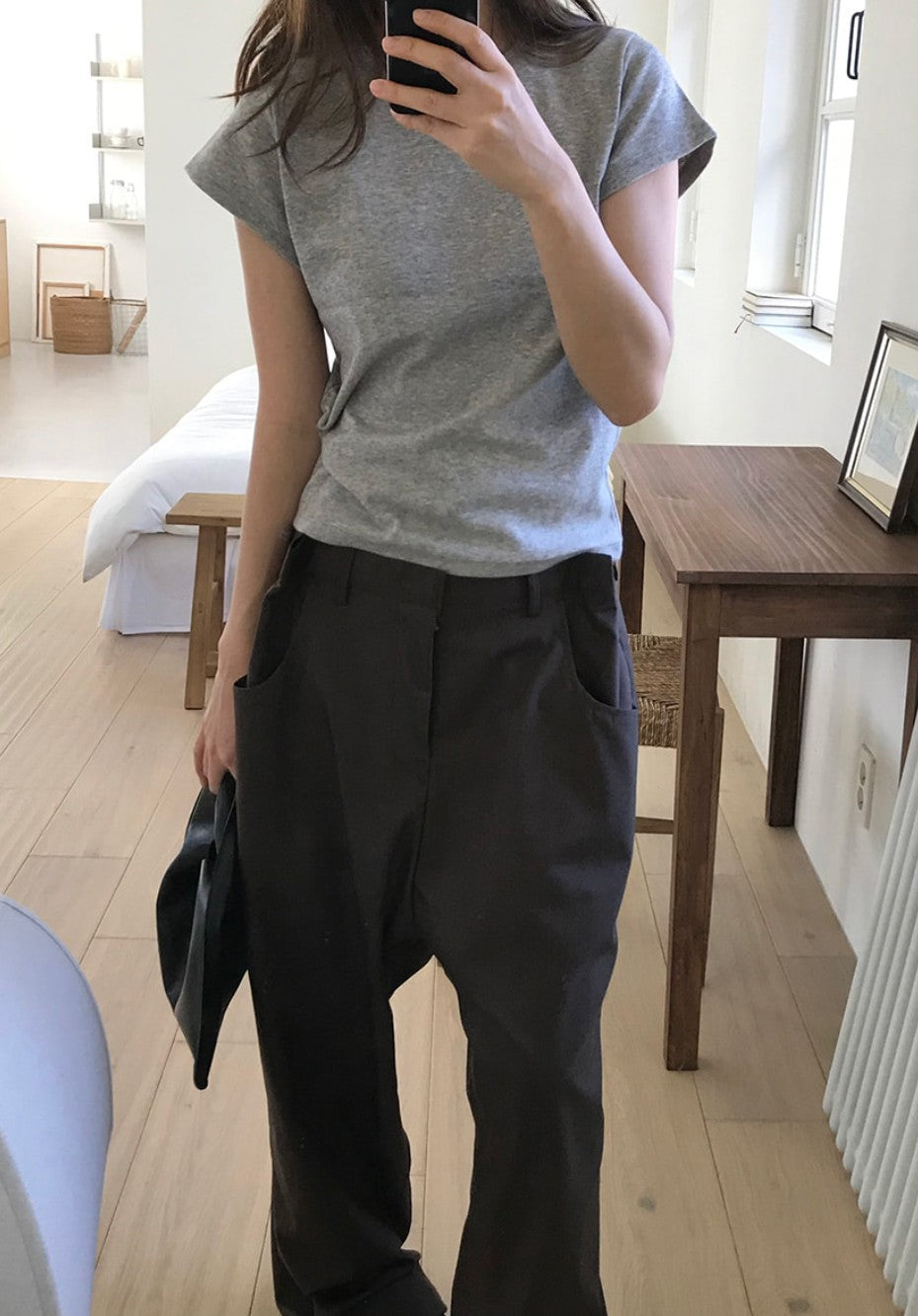 Soft Drape Pintuck Slacks