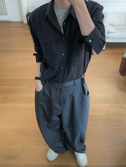 Soft Drape Pintuck Slacks