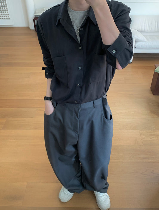 Soft Drape Pintuck Slacks