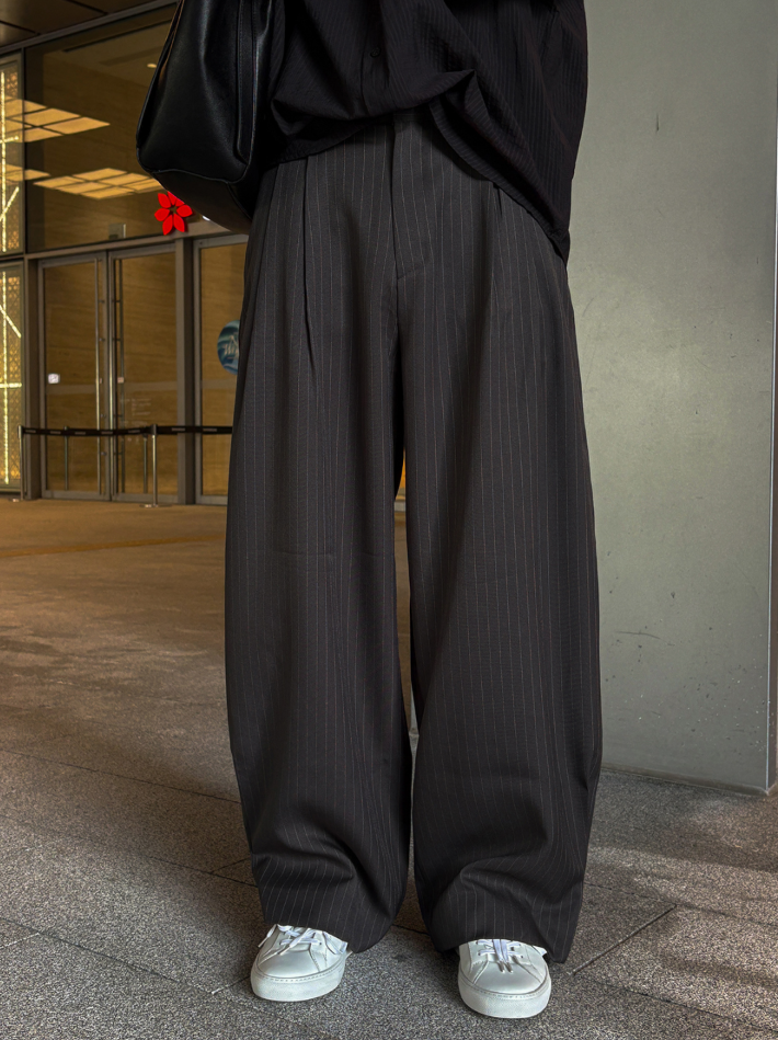 Luen Stripe Wide Trousers