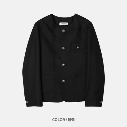 Urban Collarless Tailored Jacket
