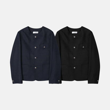Urban Collarless Tailored Jacket
