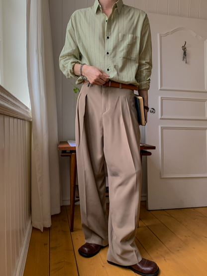 Classic Drape Two-Tuck Trousers