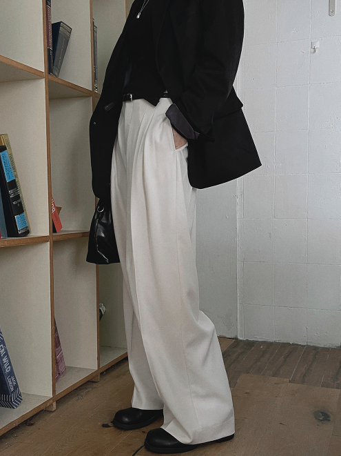 Classic Drape Two-Tuck Trousers