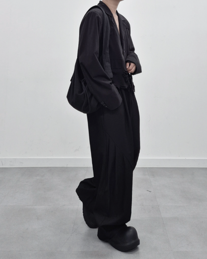 Tencel Curve Wide Trousers