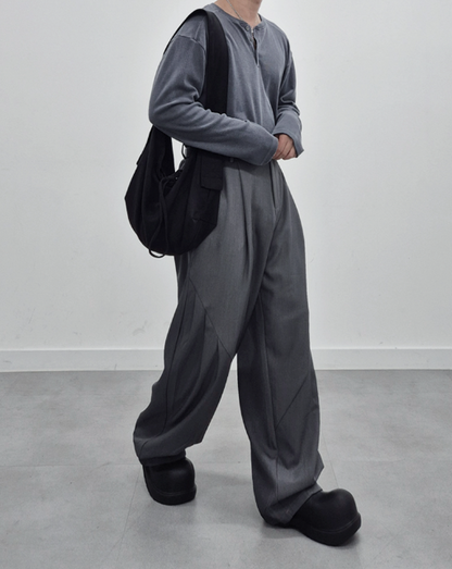 Tencel Curve Wide Trousers