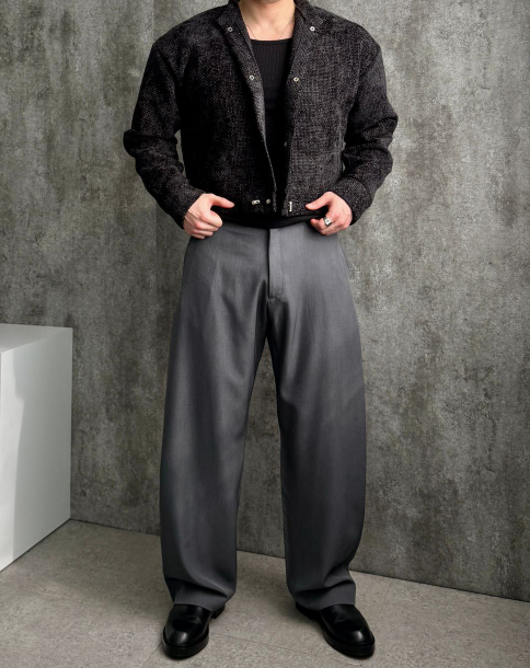 Minimal Drape Wide Slacks