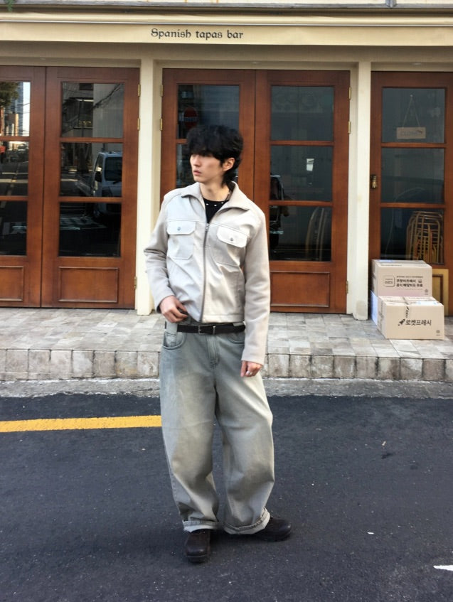 Double Belt Wide Denim