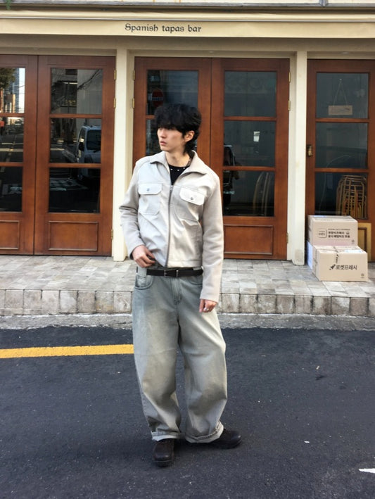 Double Belt Wide Denim