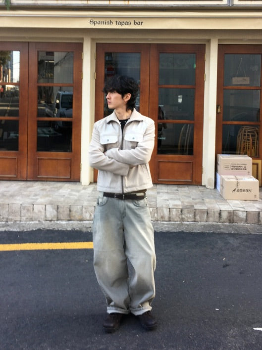 Double Belt Wide Denim