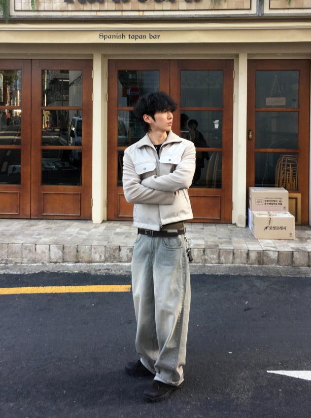 Double Belt Wide Denim