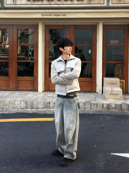 Double Belt Wide Denim
