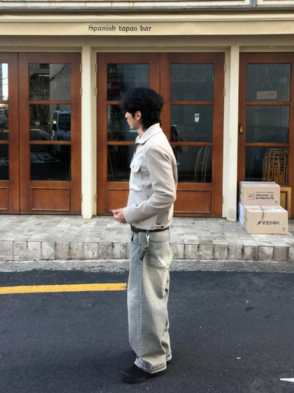 Double Belt Wide Denim