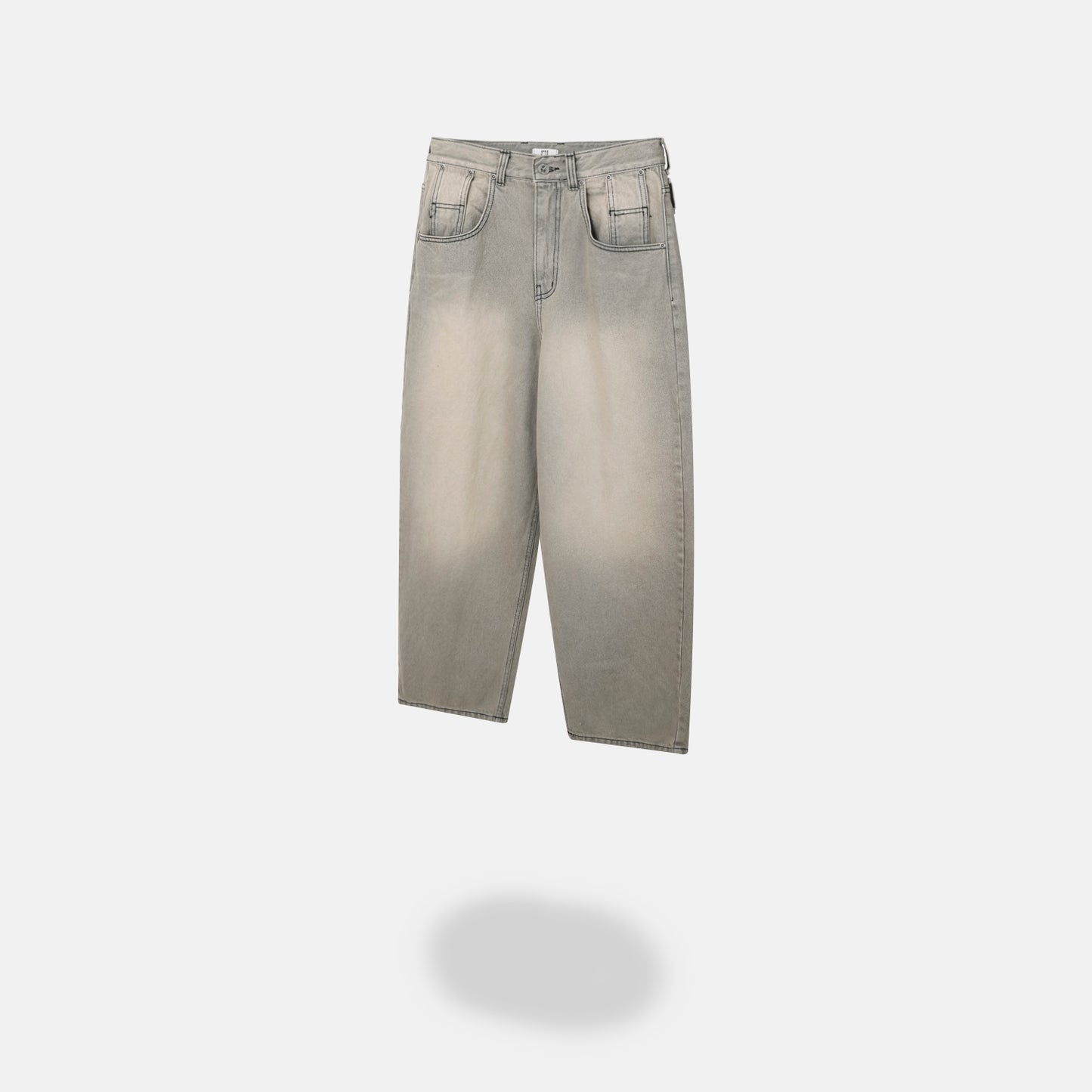 Double Belt Wide Denim