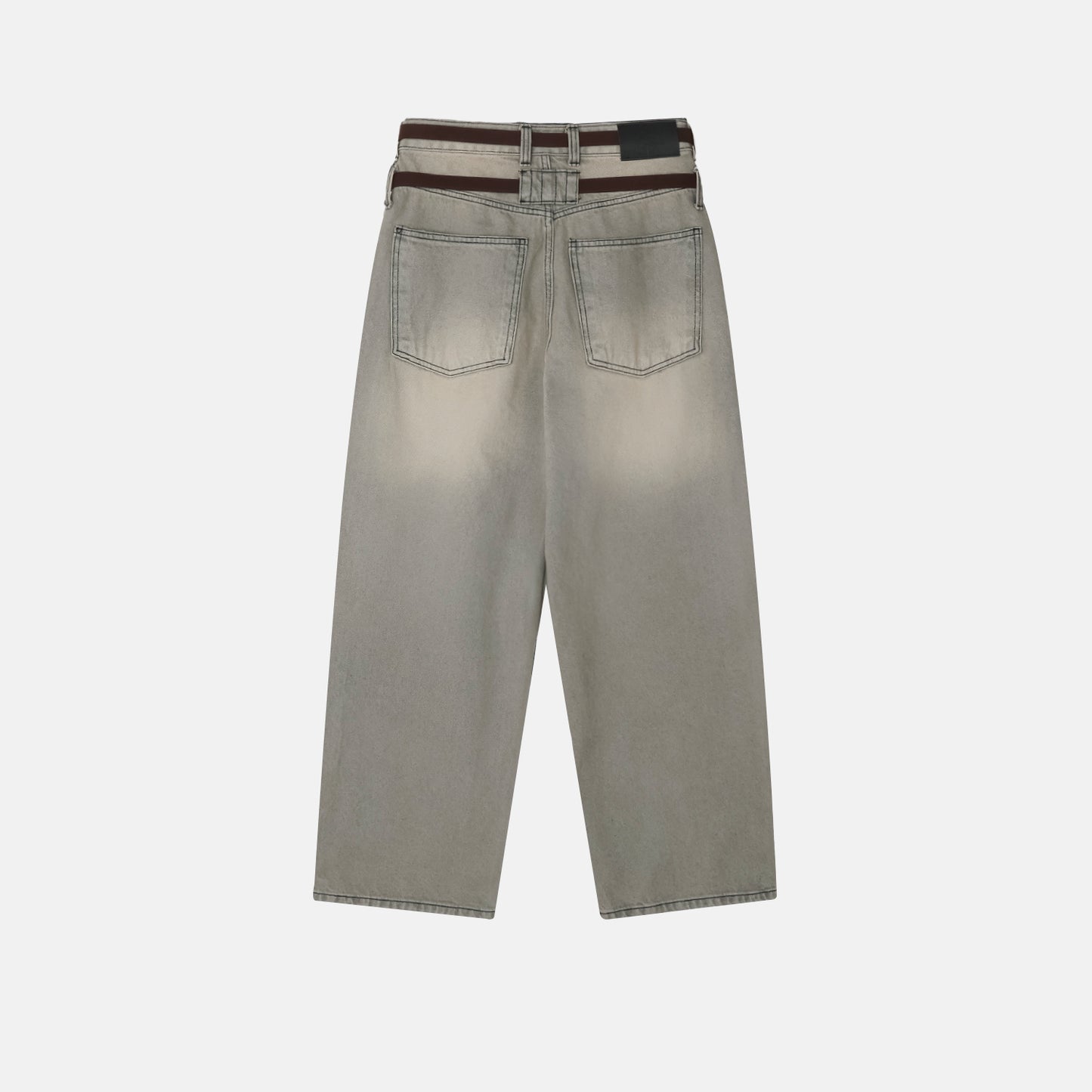 Double Belt Wide Denim