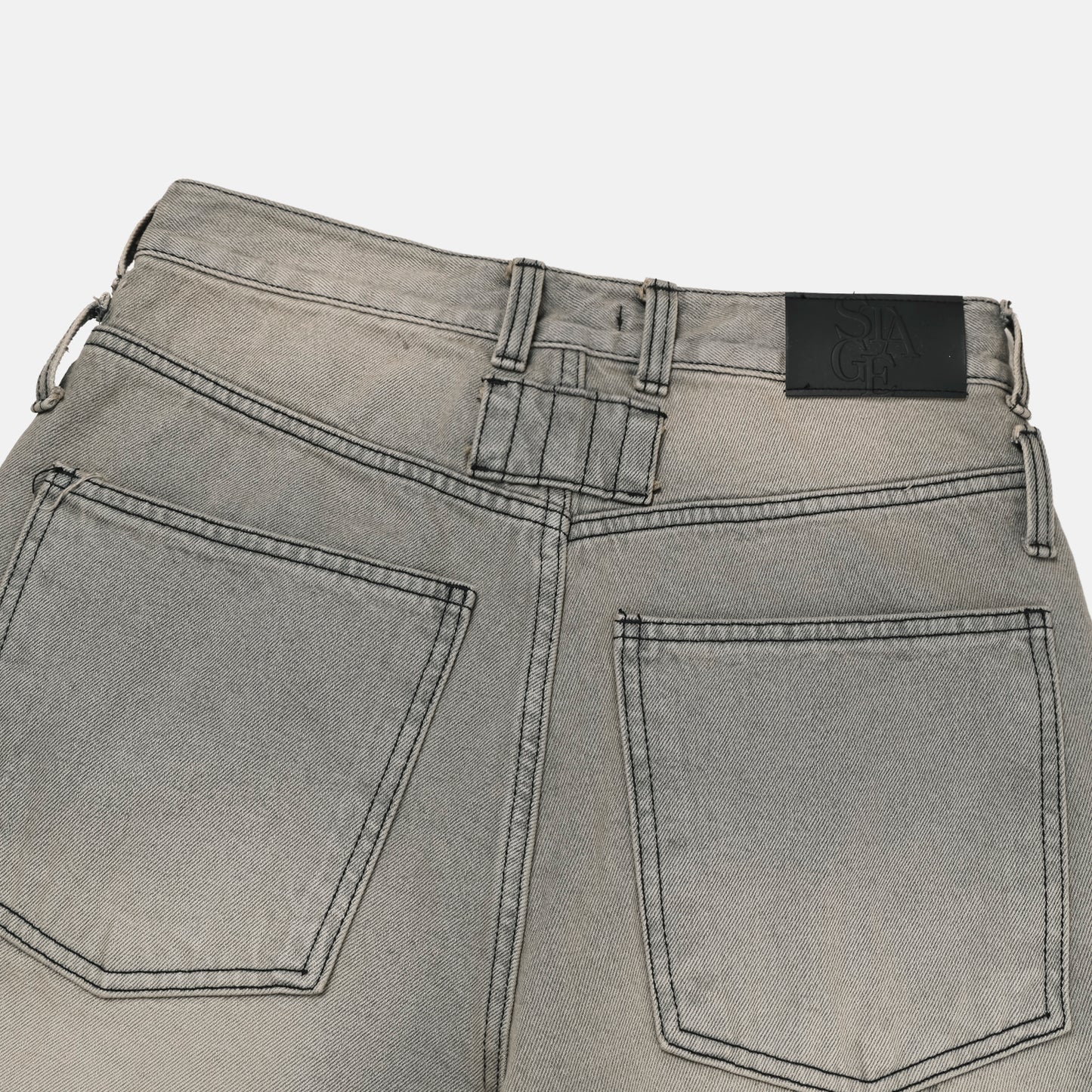 Double Belt Wide Denim