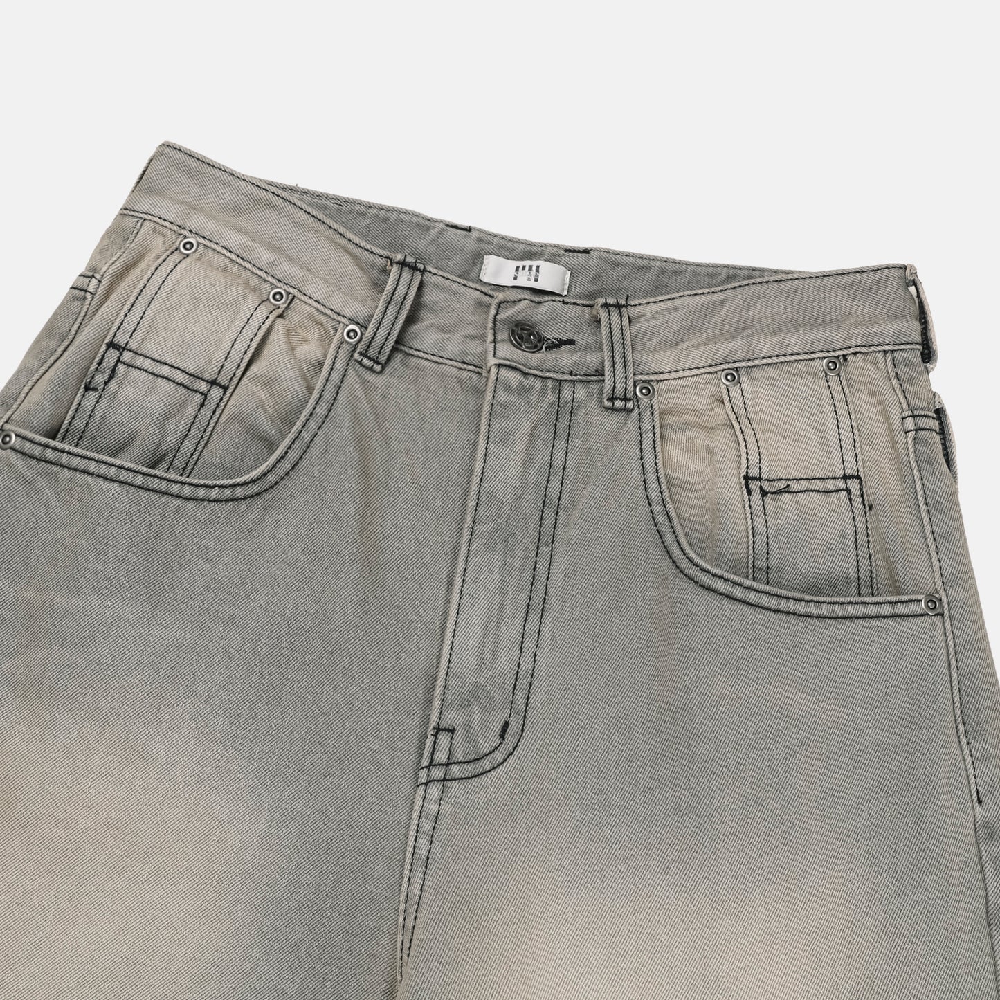 Double Belt Wide Denim