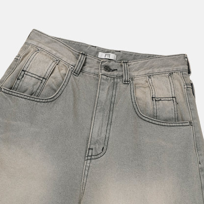 Double Belt Wide Denim