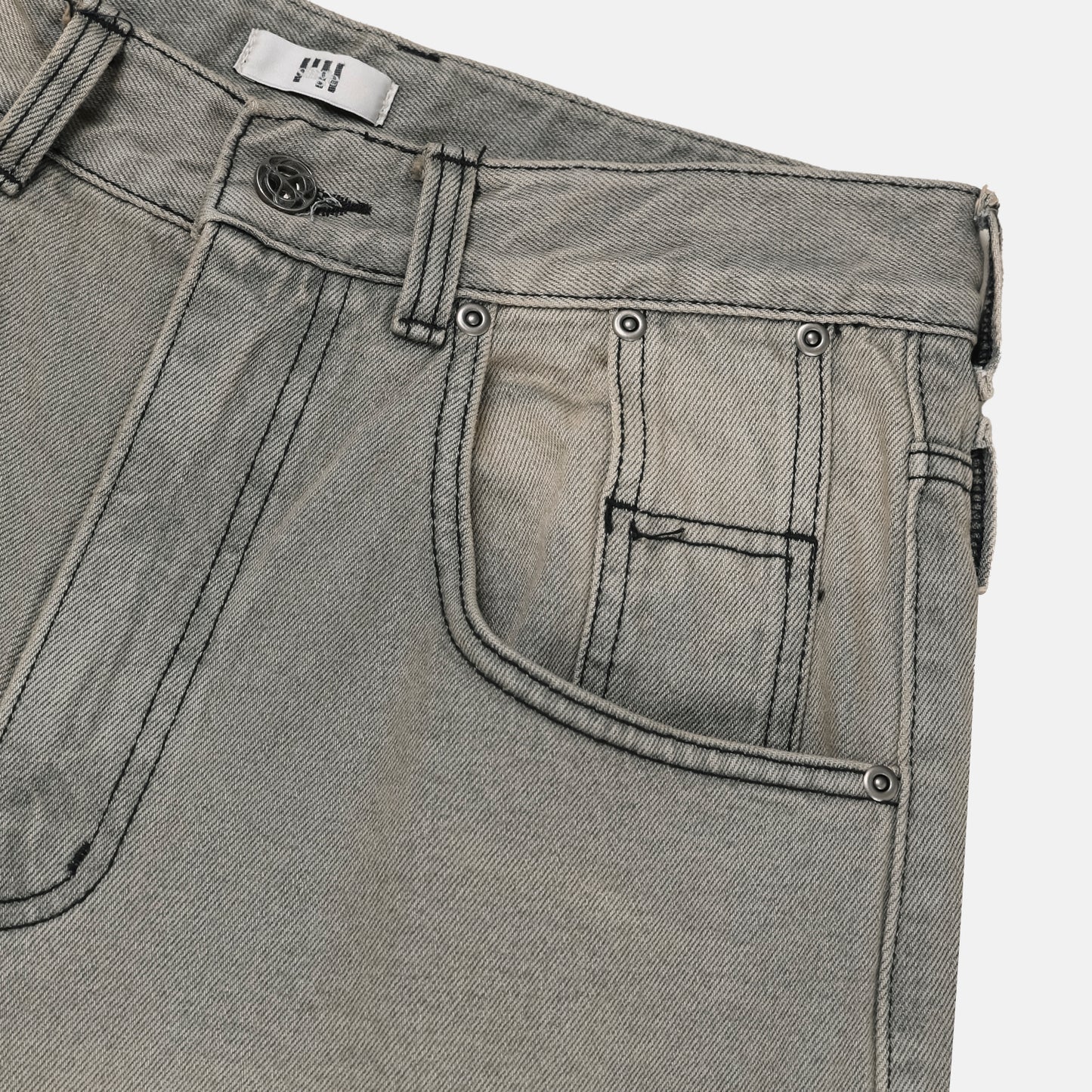 Double Belt Wide Denim