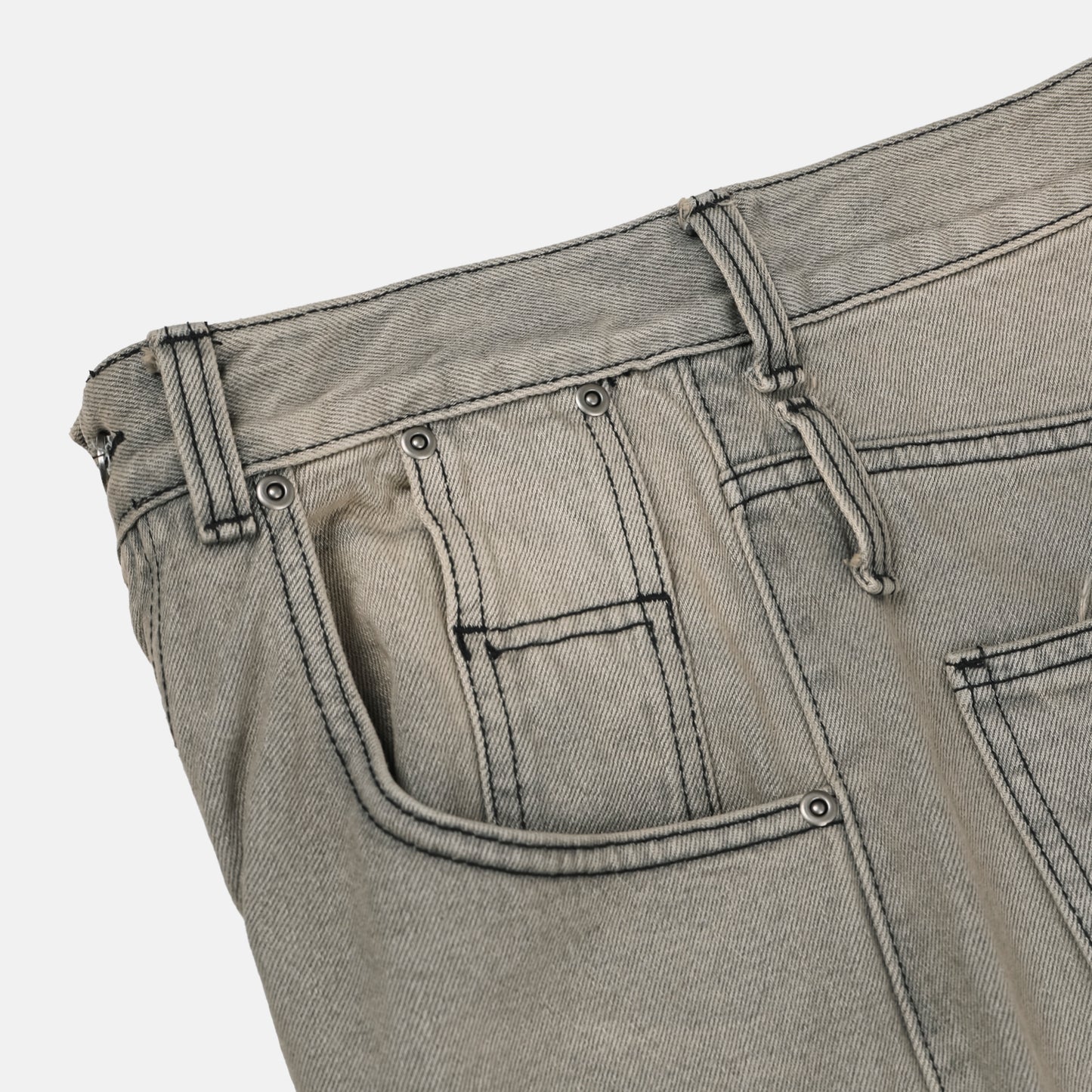 Double Belt Wide Denim