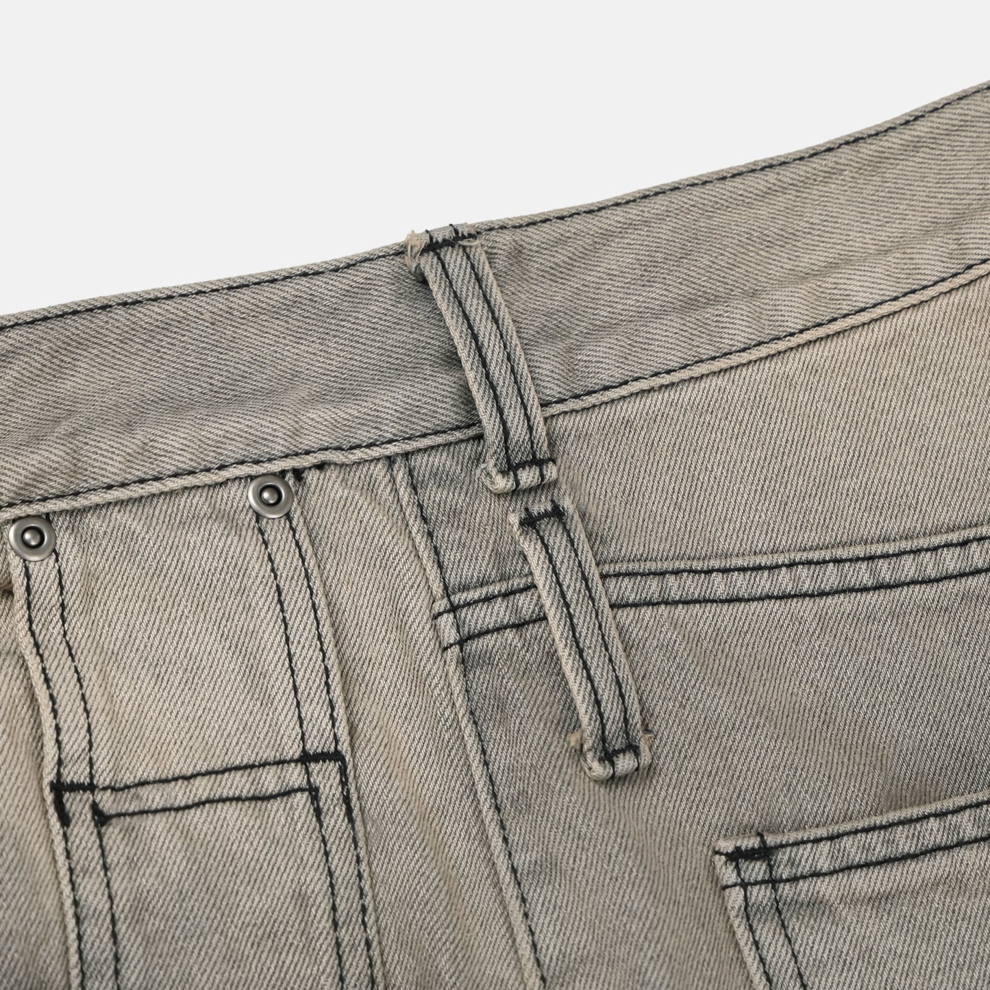 Double Belt Wide Denim