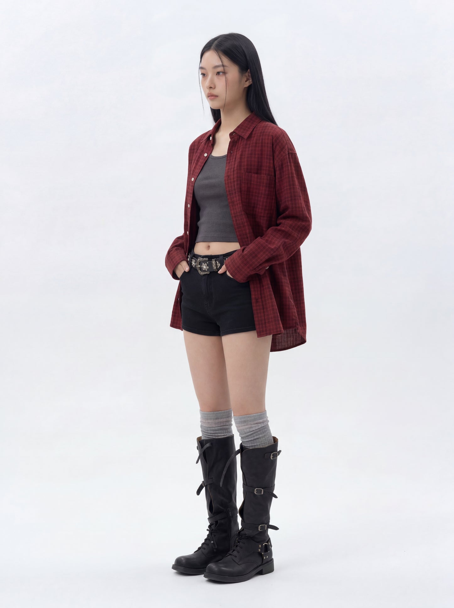 Muted Linen Check Shirt