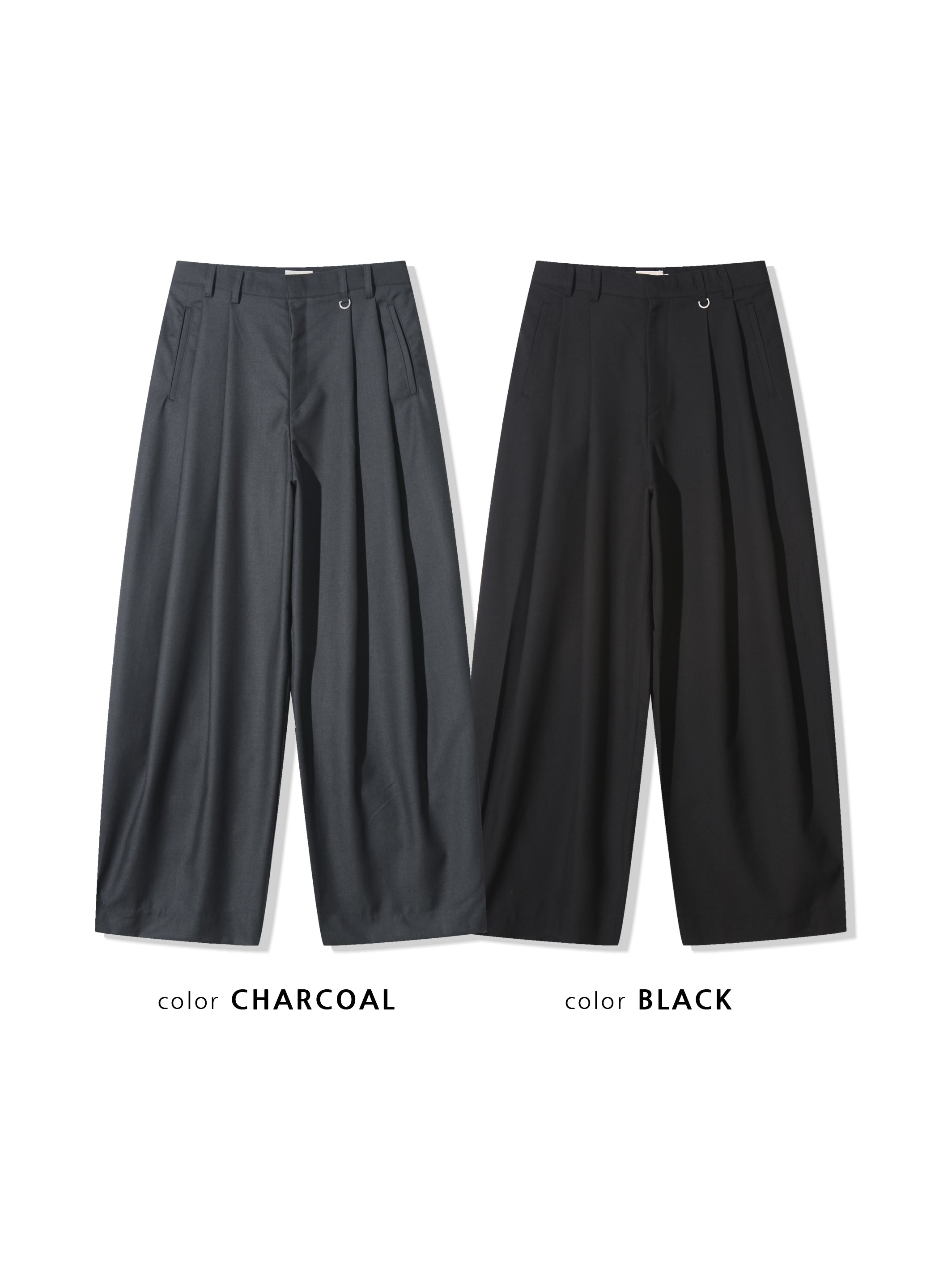 Two-Tuck Wide Slacks Pants – WooStore