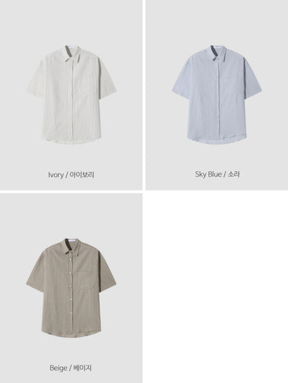 Pigment-Washed Nylon Shirt Jacket